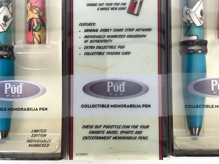 New Walt Disney's Mickey Mouse Collectible POD Pens Limited Edition Individually Numbered - 4 Pens [Photo 9]