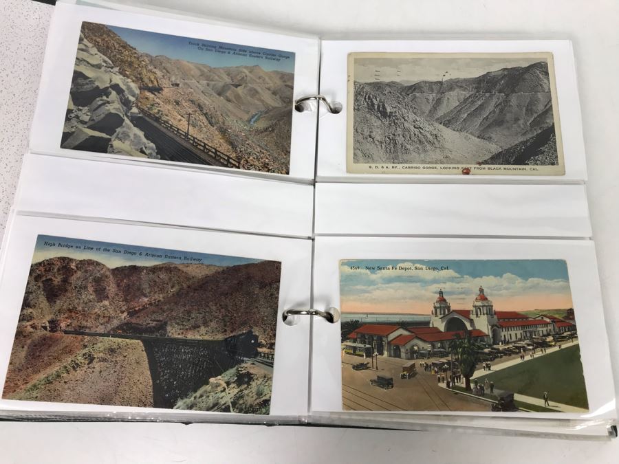 (2) Binders Filled With Over 110 Vintage Antique Railroad Postcards - Some Postmarked With Stamps [Photo 20]