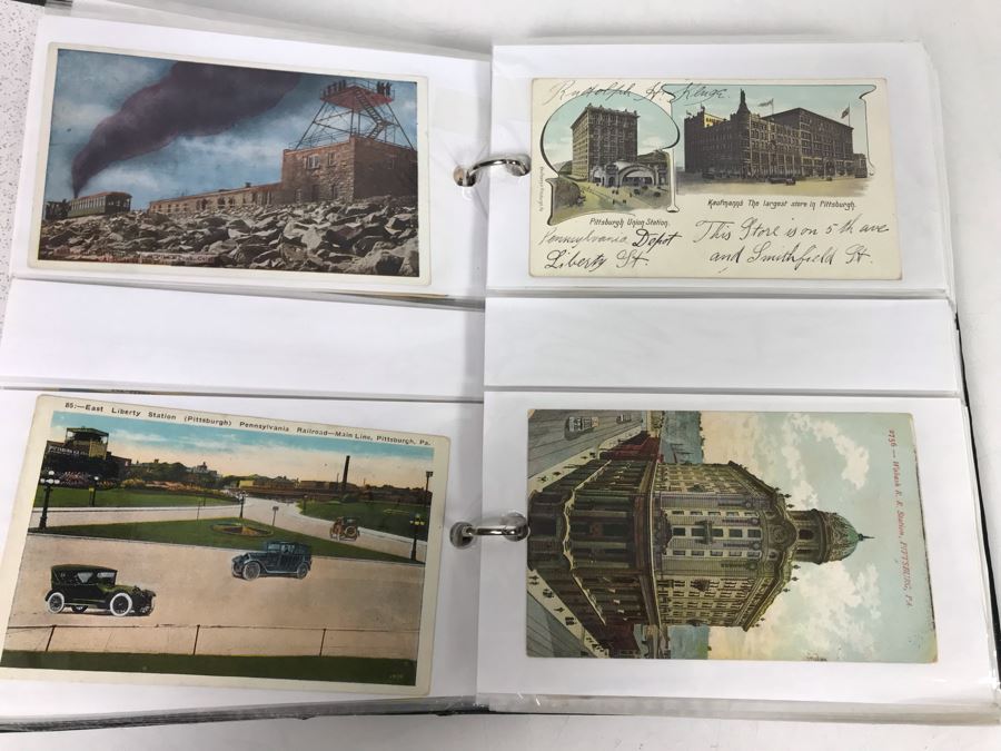 (2) Binders Filled With Over 110 Vintage Antique Railroad Postcards - Some Postmarked With Stamps [Photo 18]