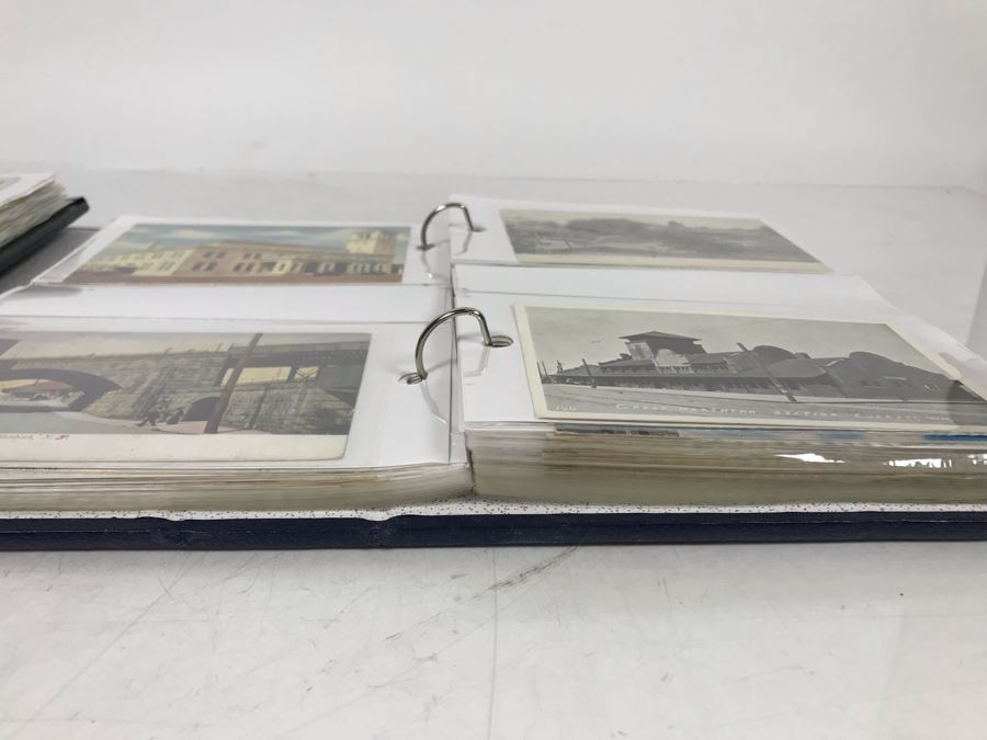 (2) Binders Filled With Over 110 Vintage Antique Railroad Postcards - Some Postmarked With Stamps [Photo 6]