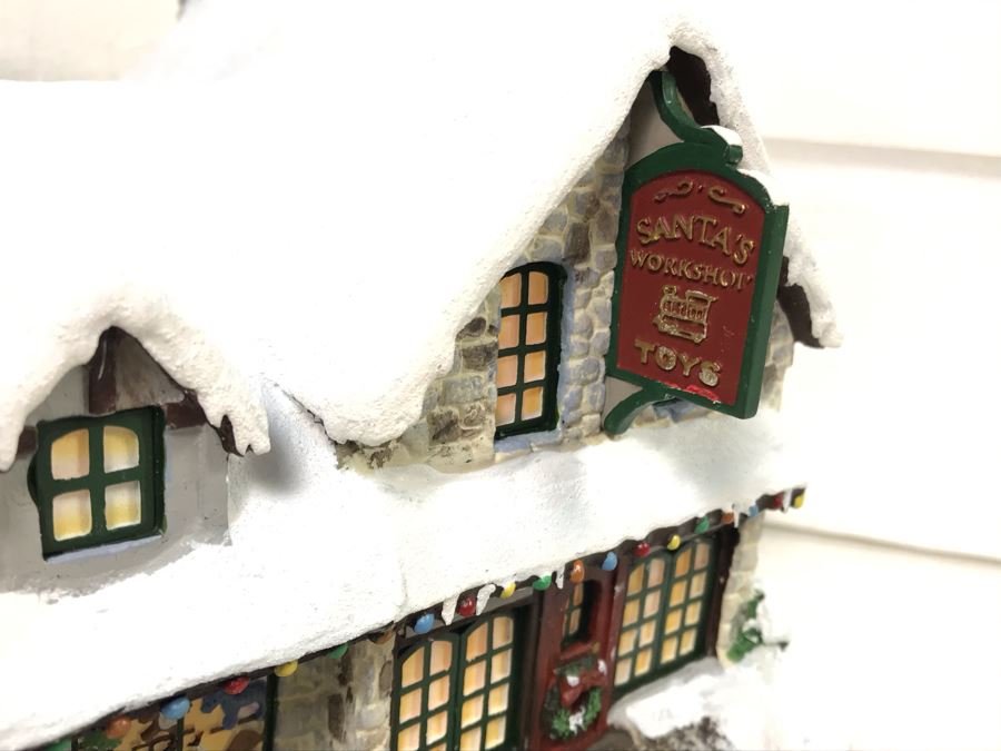 (3) Thomas Kinkade Hawthorne Village Limited Edition Villages - Sealed Lamplight Village School, Santa's Workshop Toys, Wiltshire Pastry Shop [Photo 5]