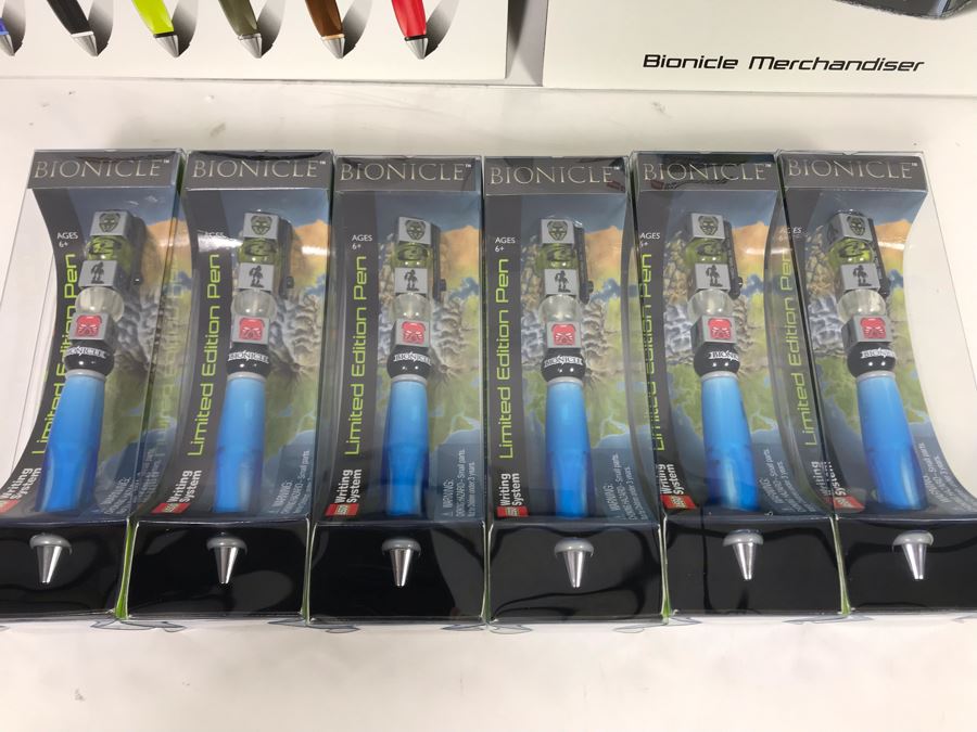 New LEGO Bionicle Limited Edition Pens With (2) Prototype LEGO Bionicle Product Displays - 6 Pens [Photo 3]