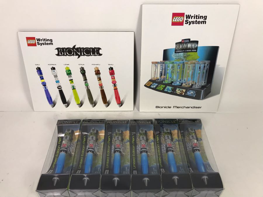 New LEGO Bionicle Limited Edition Pens With (2) Prototype LEGO Bionicle Product Displays - 6 Pens [Photo 2]