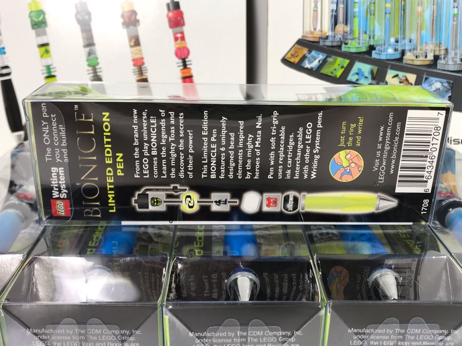 New LEGO Bionicle Limited Edition Pens With (2) Prototype LEGO Bionicle Product Displays - 6 Pens [Photo 11]
