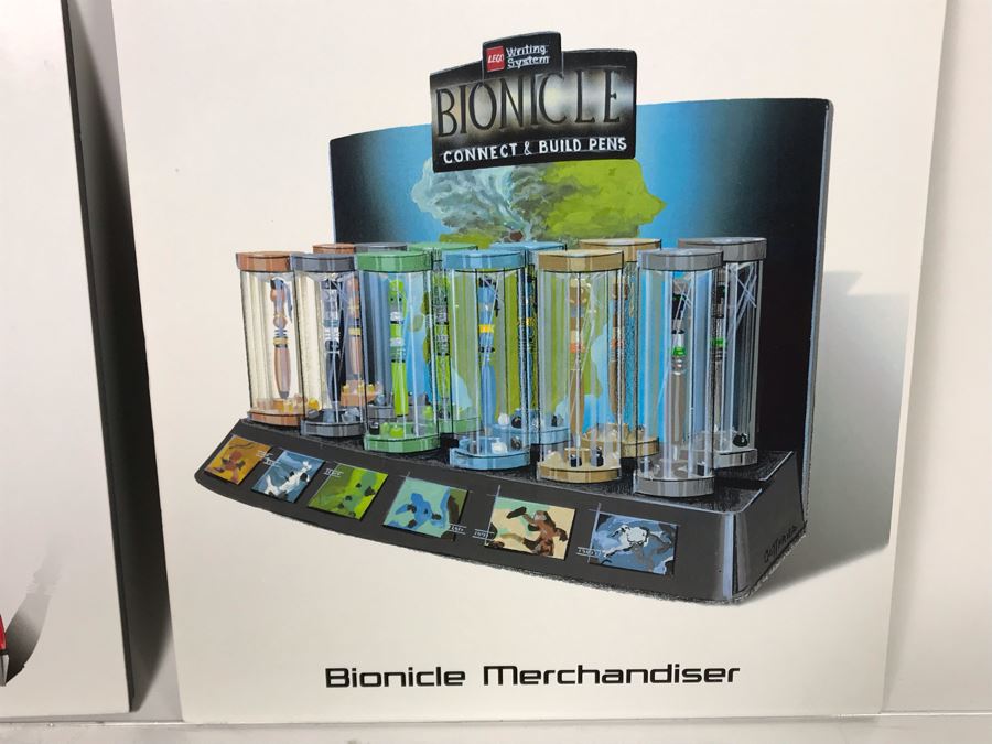 New LEGO Bionicle Limited Edition Pens With (2) Prototype LEGO Bionicle Product Displays - 6 Pens [Photo 17]