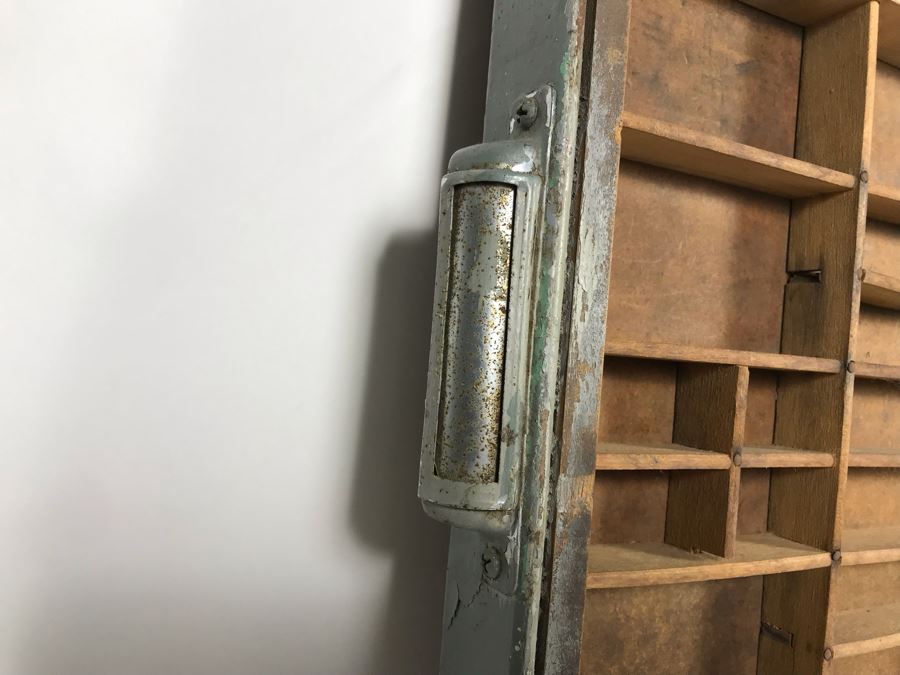 (2) Vintage Hanging Printer Drawers Letterpress Trays Wall Display - One With Disneyland Price Tag 32 X 17 And 17 X 10 [Photo 7]