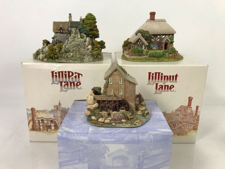 (3) Lilliput Lane Cottages With Boxes [Photo 2]