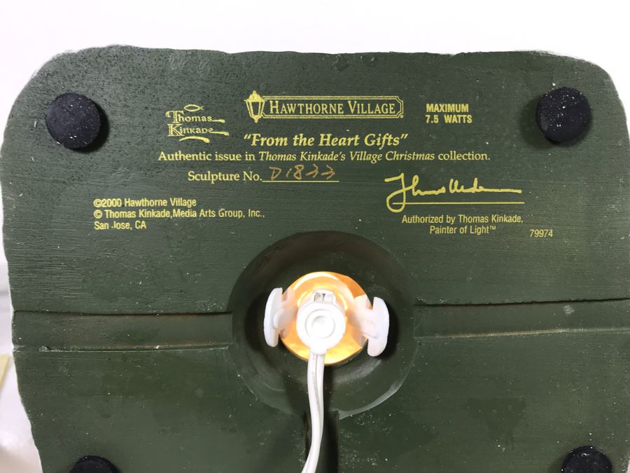 (2) Thomas Kinkade Hawthorne Village Limited Edition Lighted Villages - St. Nicholas Christmas Shop And From The Heart Gifts [Photo 13]