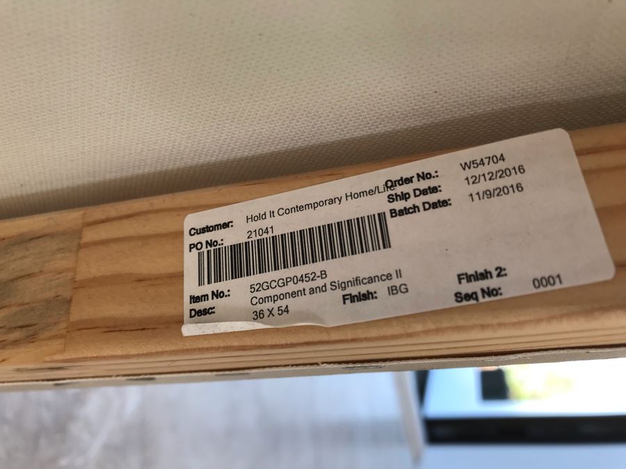 JUST ADDED - 36 X 54 Contemporary Abstract Modern Canvas Print Titled Component And Significance II [Photo 6]