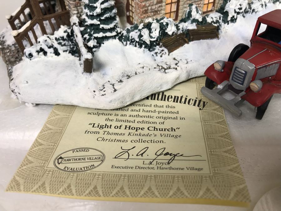 (3) Thomas Kinkade Hawthorne Village Limited Edition Figurines [Photo 5]