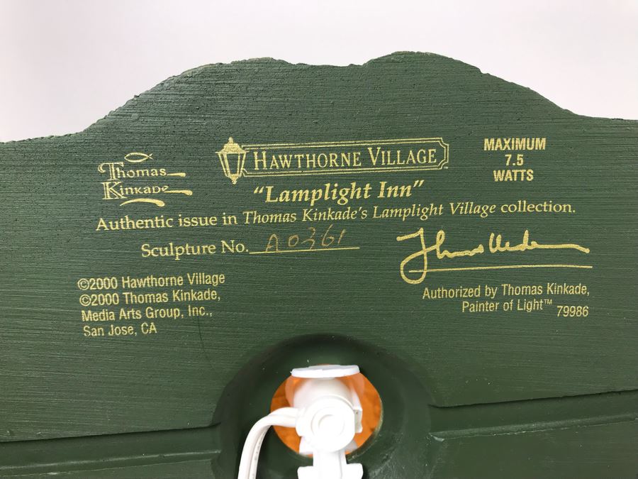 (2) Thomas Kinkade Hawthorne Village Limited Edition Lighted Figurines [Photo 7]