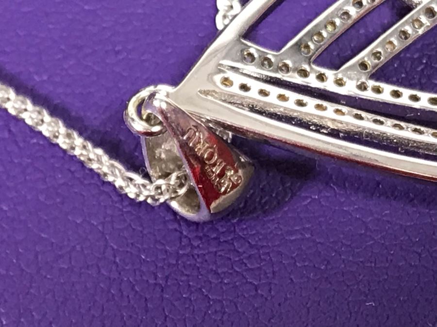 New 10k Gold And Sterling Silver Shamrock Cluster Pendant With Sterling Silver Chain By BORU Made In Ireland - Retails $129 [Photo 10]