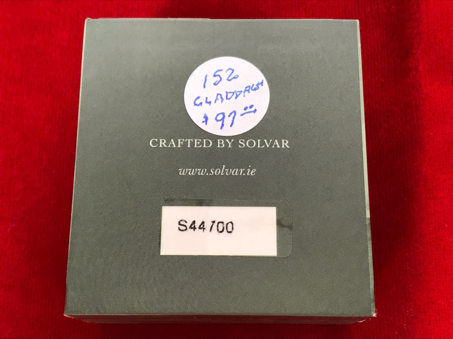 New Sterling Silver Connemara Marble Irish Claddagh Pendant With Sterling Silver Chain By Solvar Retails $97 [Photo 7]