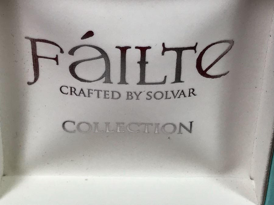 New Sterling Silver Shamrock Pendant With Sterling Silver Chain Failte Crafted By Solvar Retails $128 [Photo 5]