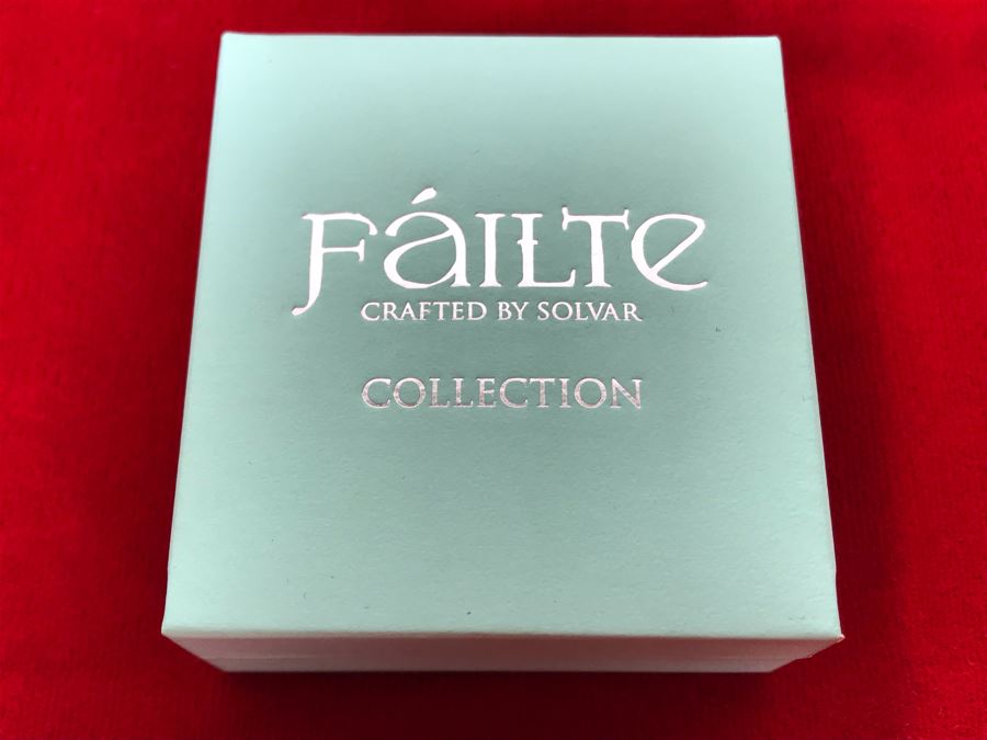 New Sterling Silver Claddagh Pendant With Sterling Silver Chain Failte Crafted By Solvar Retails $106 [Photo 8]