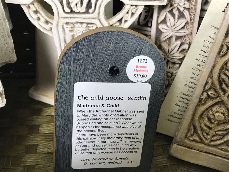 Collection Of New Irish Decorative Crosses, Pair Of Irish Picture Frames And Irish Pewter Box With Basket - See Photos [Photo 13]