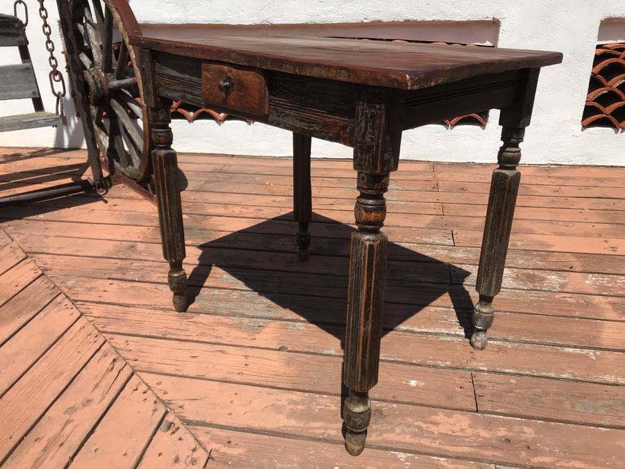 Primitive Shabby Chic Desk With Drawer 34.5W X 23D X 31.5H [Photo 8]