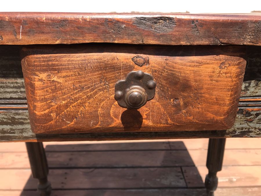 Primitive Shabby Chic Desk With Drawer 34.5W X 23D X 31.5H [Photo 6]