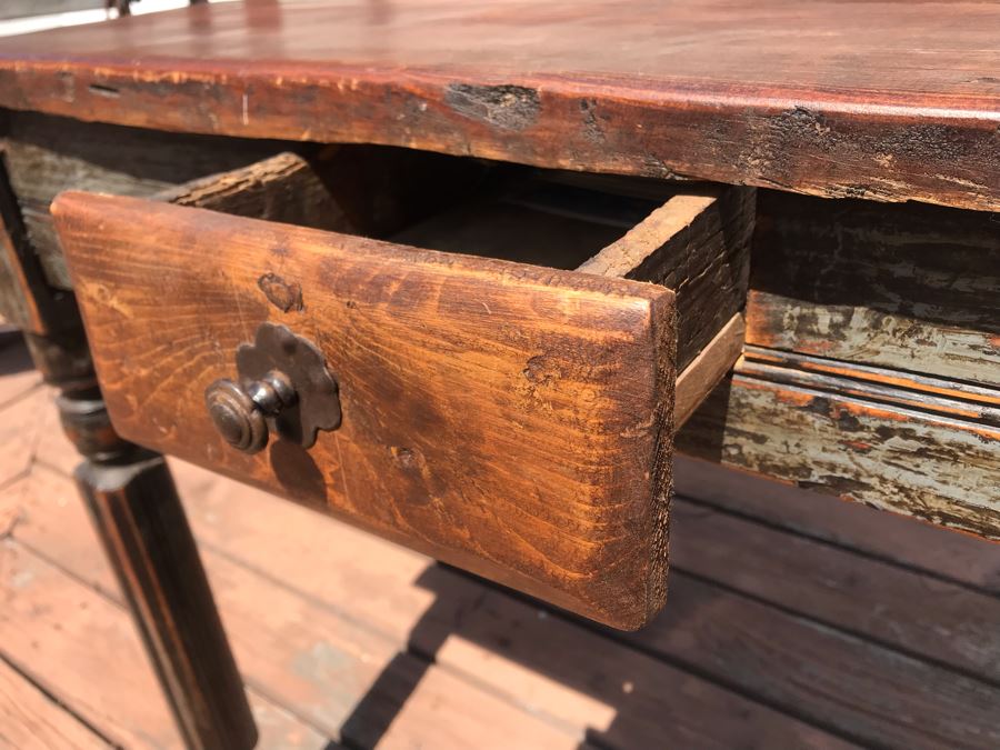 Primitive Shabby Chic Desk With Drawer 34.5W X 23D X 31.5H [Photo 7]