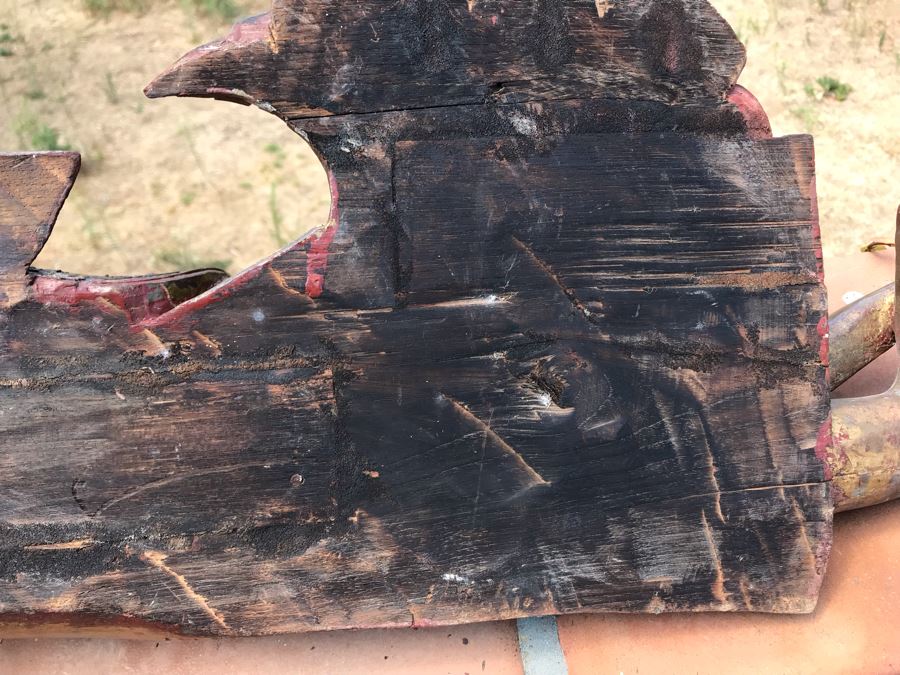 Vintage Carved Wooden Gilded Buddha Sculpture Statute Lying Stance 32W X 12D X 9H [Photo 28]