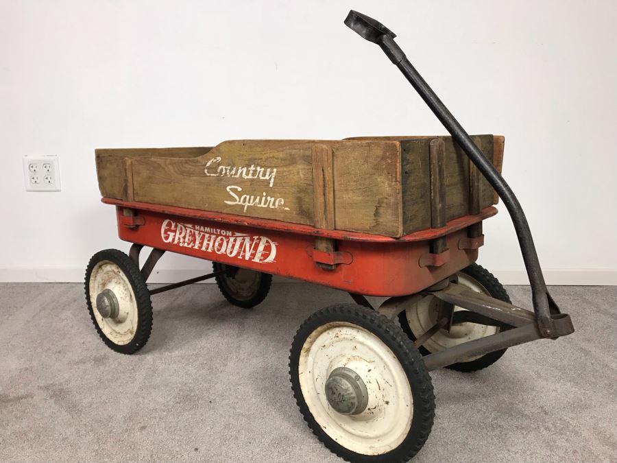 Vintage Hamilton Greyhound Pressed Steel Wagon 42W X 18D [Photo 8]