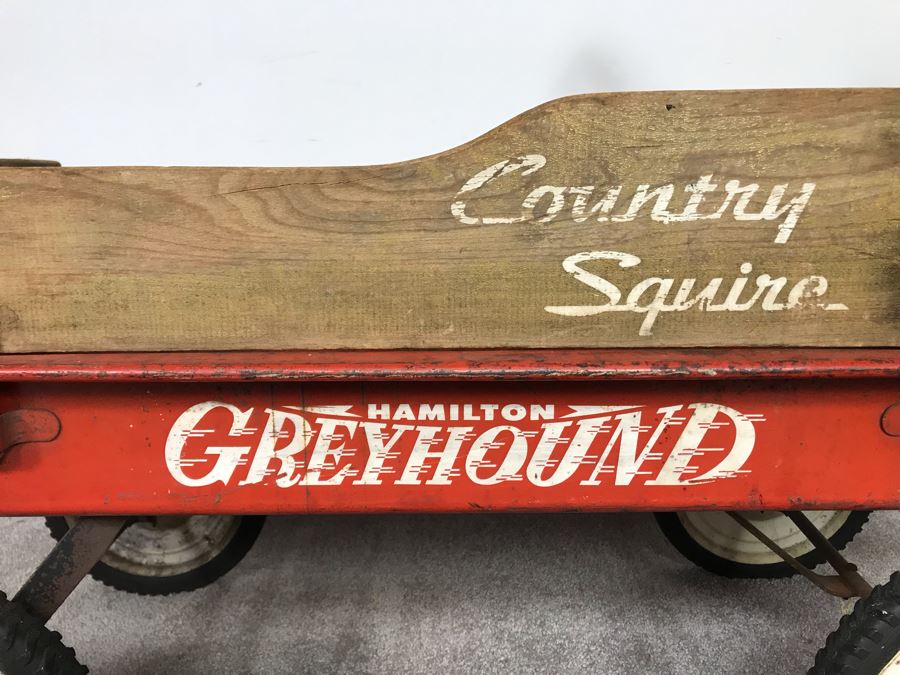 Vintage Hamilton Greyhound Pressed Steel Wagon 42W X 18D [Photo 5]