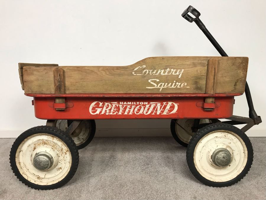 Vintage Hamilton Greyhound Pressed Steel Wagon 42W X 18D [Photo 4]