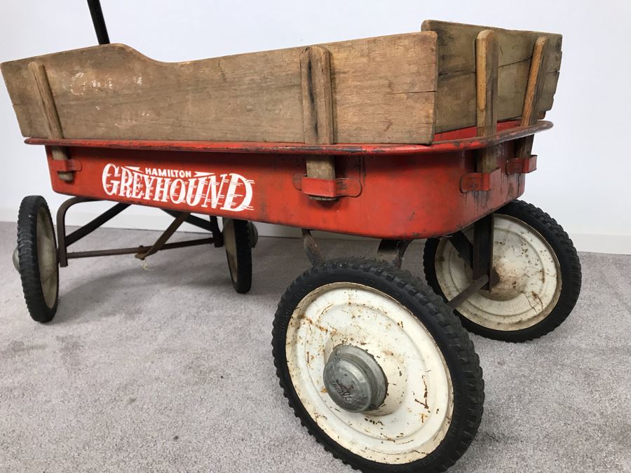 Vintage Hamilton Greyhound Pressed Steel Wagon 42W X 18D [Photo 10]