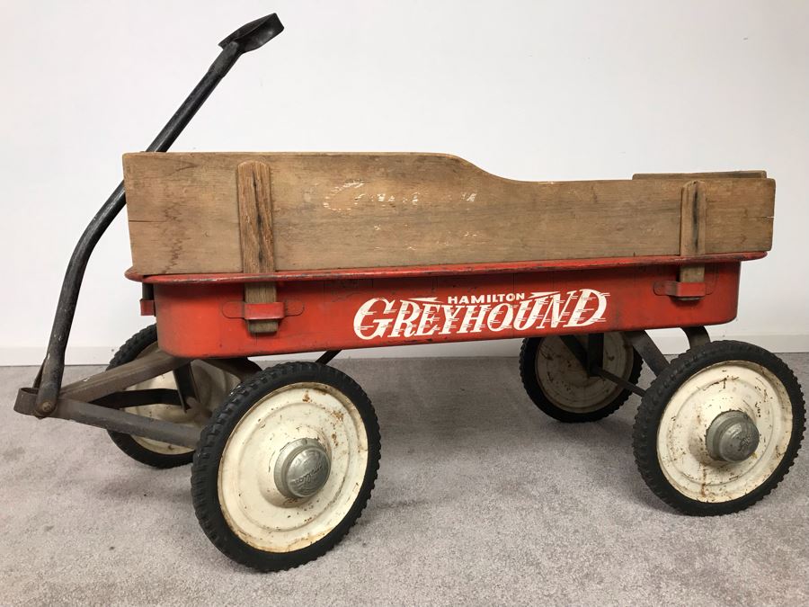Vintage Hamilton Greyhound Pressed Steel Wagon 42W X 18D [Photo 9]