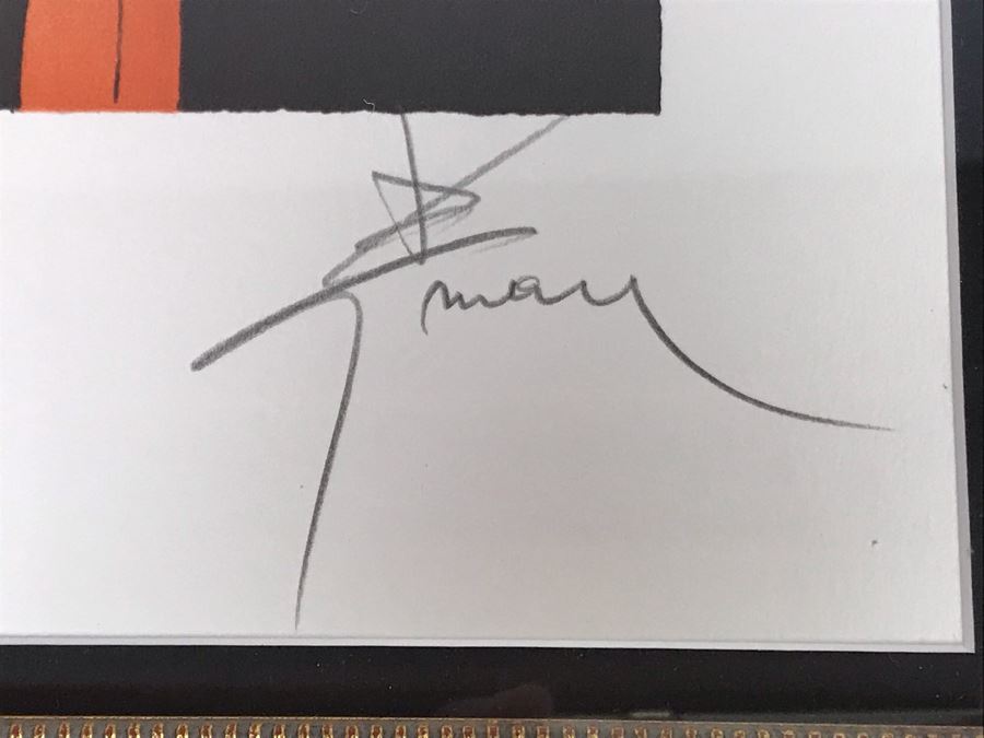 Rene Gruau Hand Signed Limited Edition Lithograph Titled 'La Chaise Rouge' 151 Of 300 25.5W X 31.5H [Photo 9]