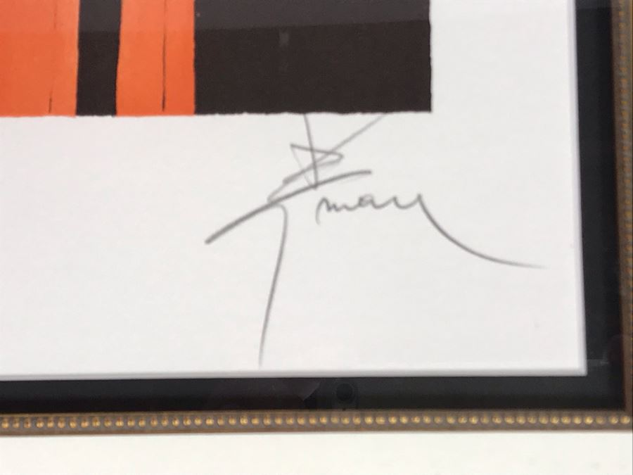 Rene Gruau Hand Signed Limited Edition Lithograph Titled 'La Chaise Rouge' 151 Of 300 25.5W X 31.5H [Photo 8]
