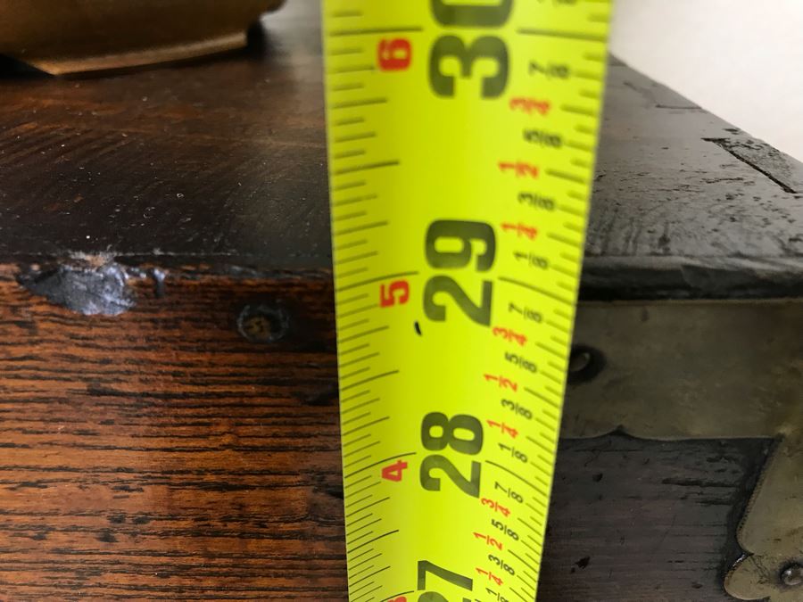 Stunning Antique Korean Cabinet With Brass Hardware 32.5W X 14D X 29H [Photo 17]