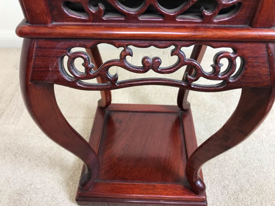 Vintage Chinese Wooden Stand 10W X 16.5H [Photo 9]