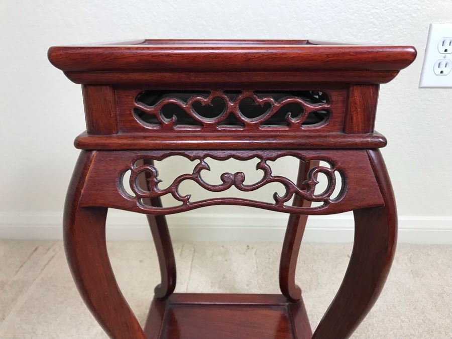 Vintage Chinese Wooden Stand 10W X 16.5H [Photo 5]