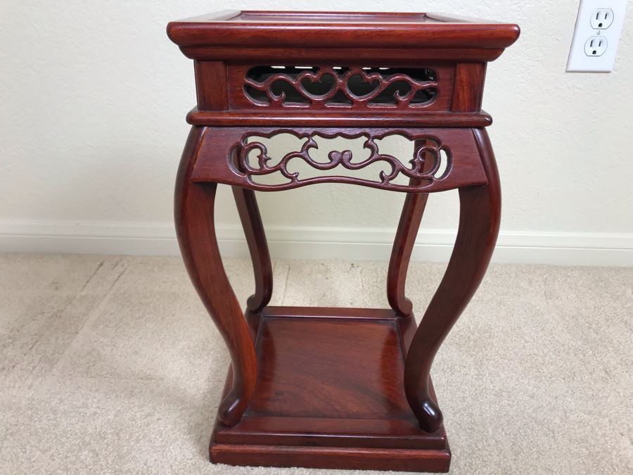 Vintage Chinese Wooden Stand 10W X 16.5H [Photo 2]