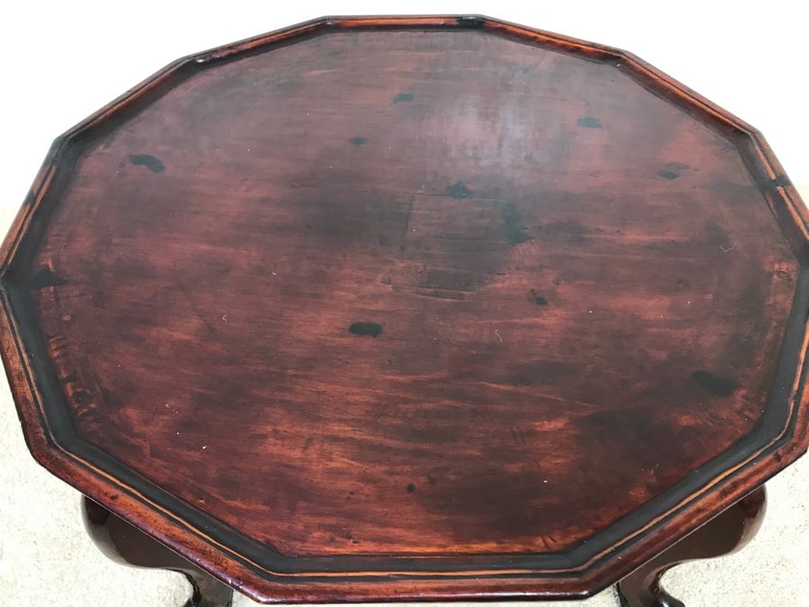 Vintage Handmade Asian Wooden Stand 18W X 10.5H [Photo 3]