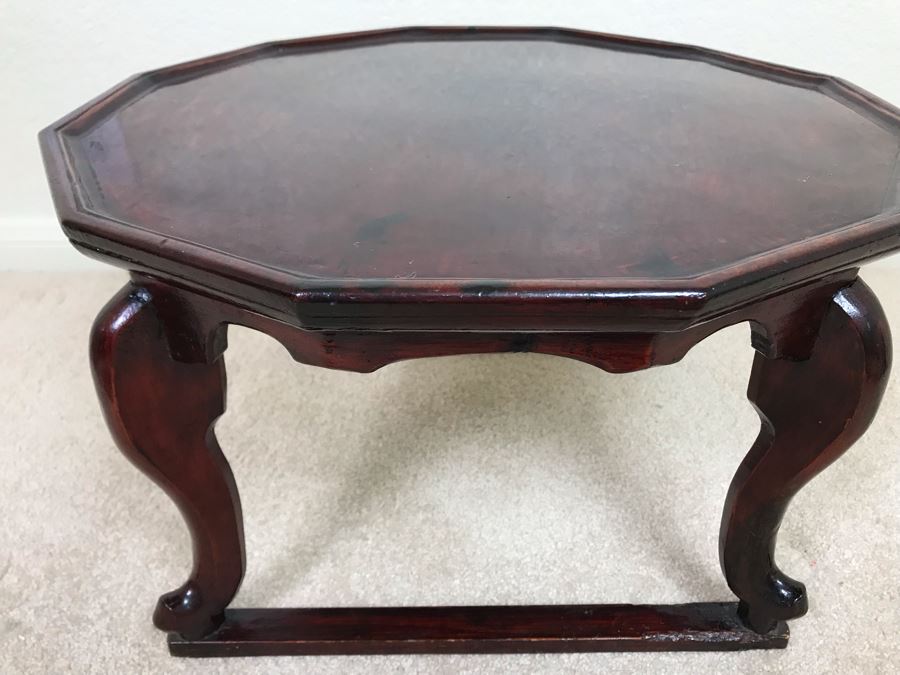 Vintage Handmade Asian Wooden Stand 18W X 10.5H [Photo 11]