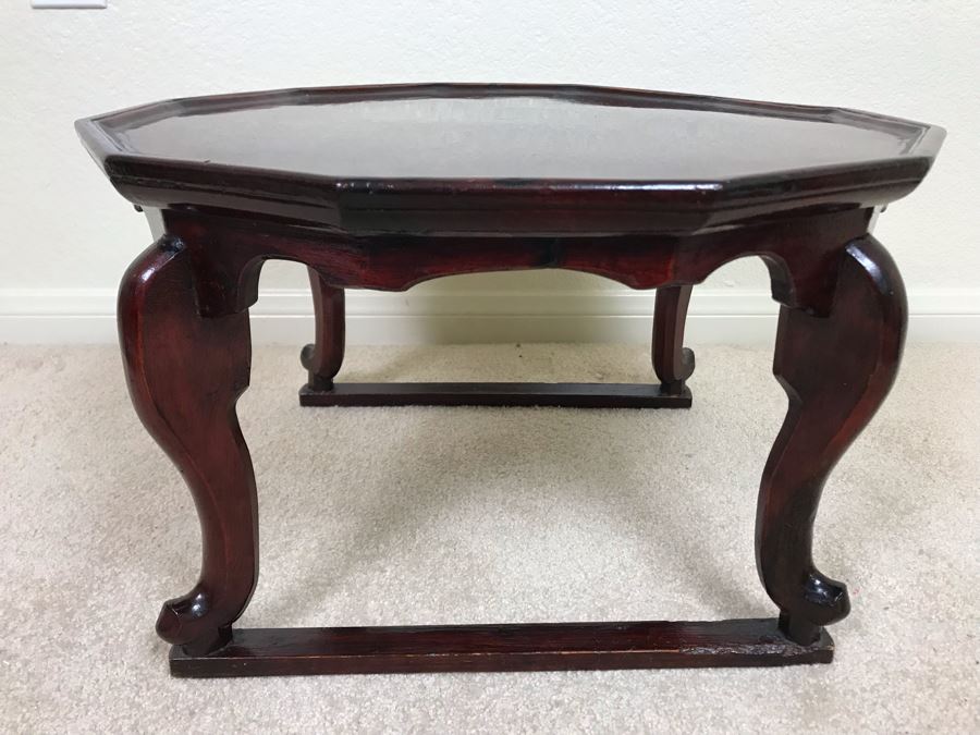 Vintage Handmade Asian Wooden Stand 18W X 10.5H [Photo 10]