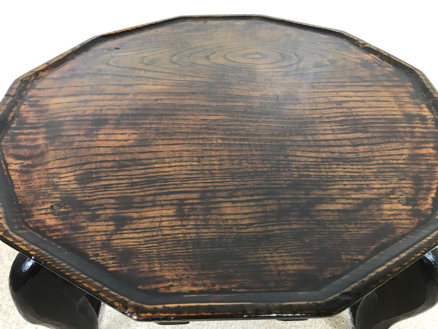 Vintage Handmade Asian Wooden Stand 16W X 9.5H [Photo 5]