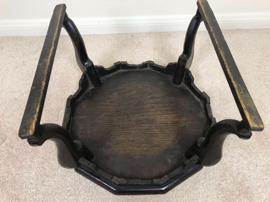 Vintage Handmade Asian Wooden Stand 16W X 9.5H [Photo 16]