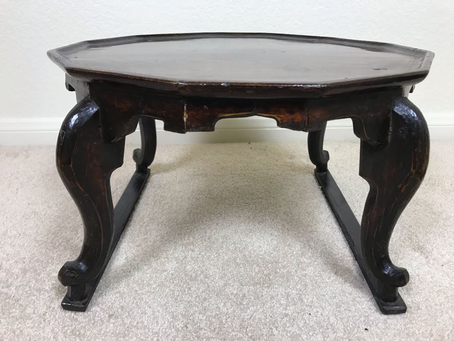 Vintage Handmade Asian Wooden Stand 16W X 9.5H [Photo 13]