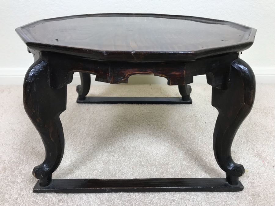 Vintage Handmade Asian Wooden Stand 16W X 9.5H [Photo 10]