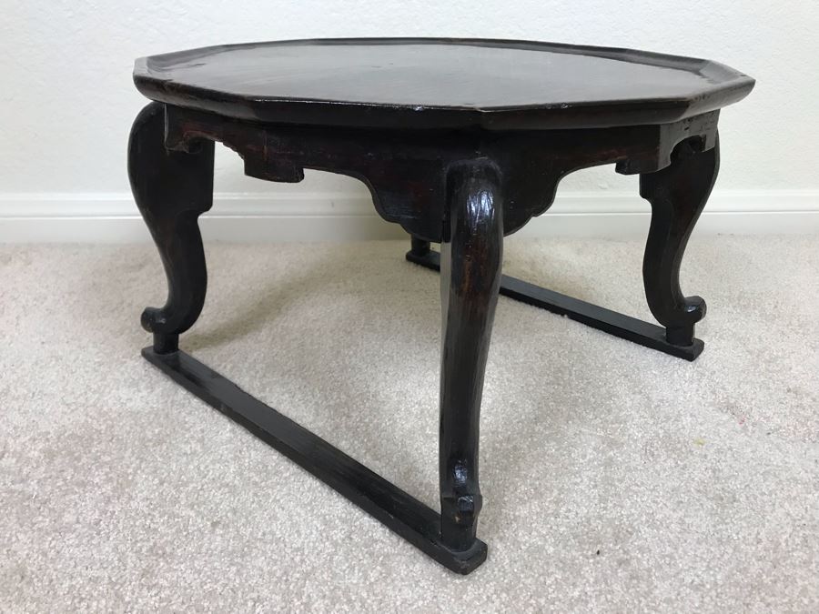 Vintage Handmade Asian Wooden Stand 16W X 9.5H [Photo 9]