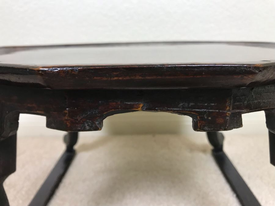 Vintage Handmade Asian Wooden Stand 16W X 9.5H [Photo 4]