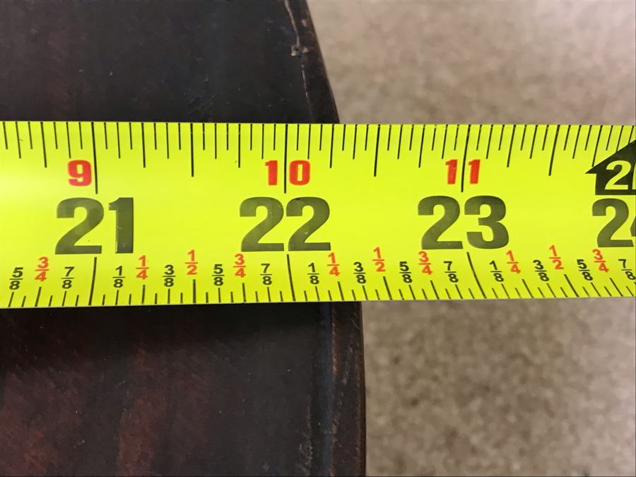 Antique Large Signed Asian Wooden Bowl 22.5W X 6H [Photo 16]