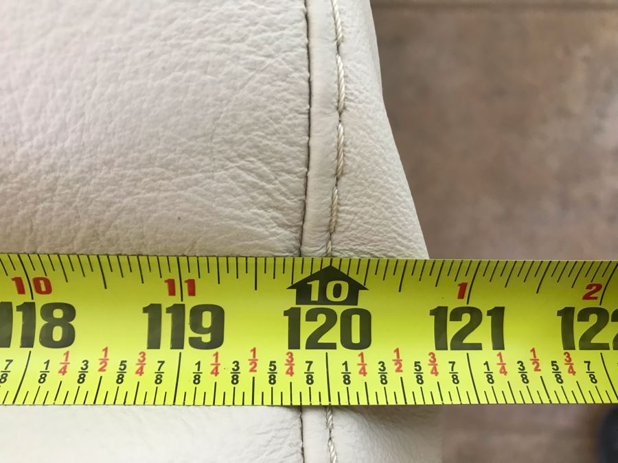 Like New 100% Leather White Cream Ikea Vreta 2-Piece Sectional Sofa 10'W X 53'D [Photo 13]