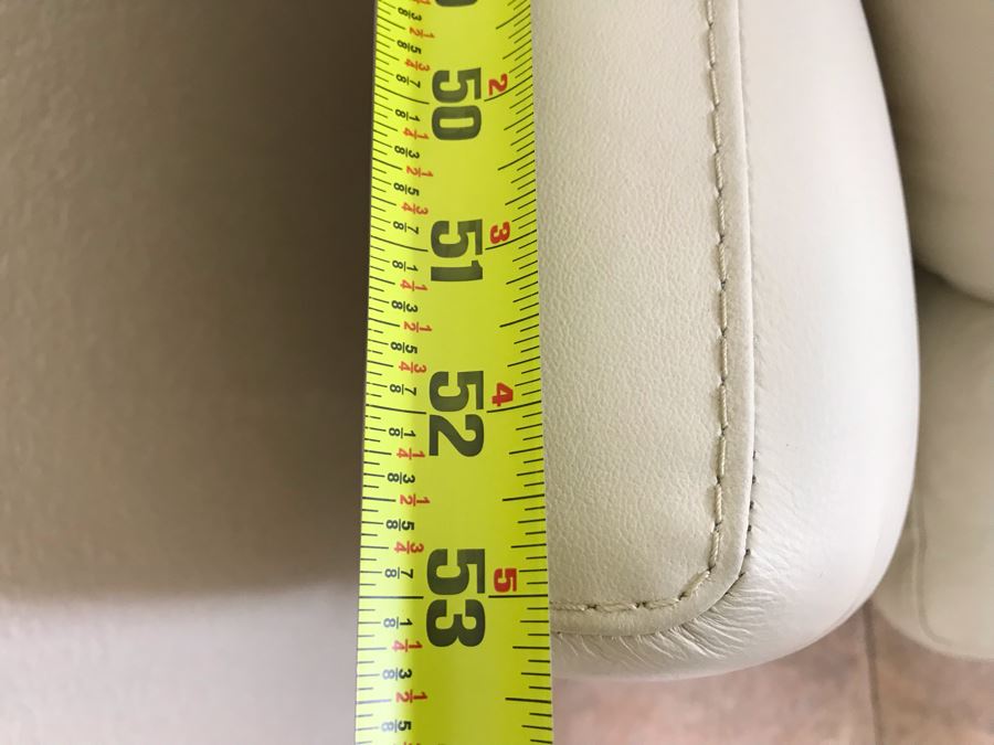 Like New 100% Leather White Cream Ikea Vreta 2-Piece Sectional Sofa 10'W X 53'D [Photo 11]