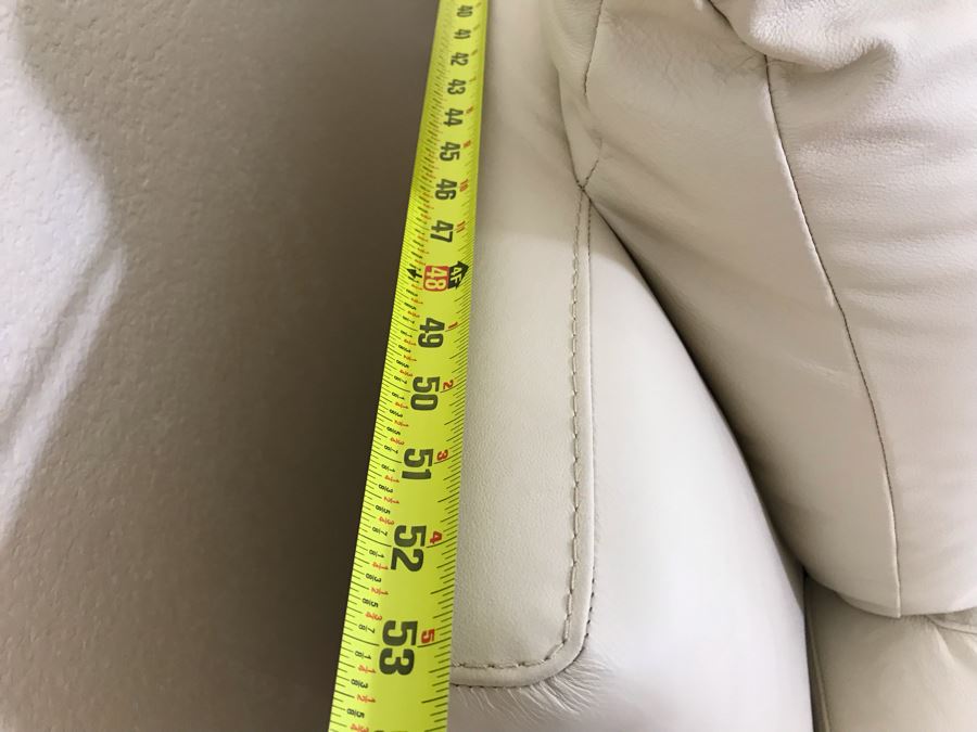 Like New 100 Leather White Cream Ikea Vreta 2Piece Sectional Sofa 10