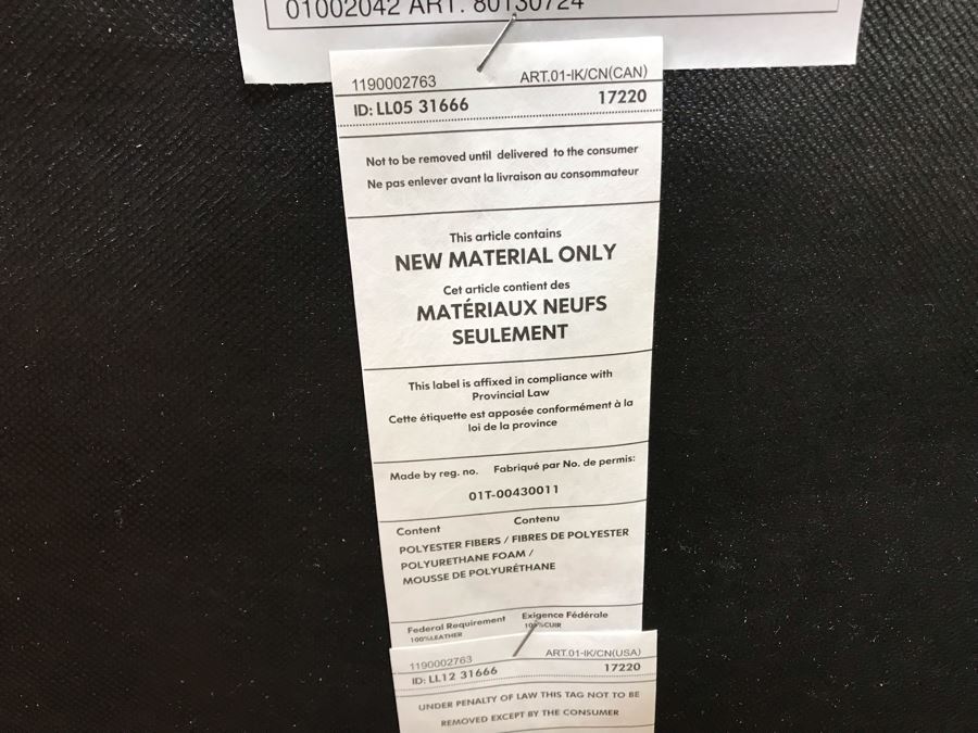 Like New 100% Leather White Cream Ikea Vreta 2-Piece Sectional Sofa 10'W X 53'D [Photo 16]