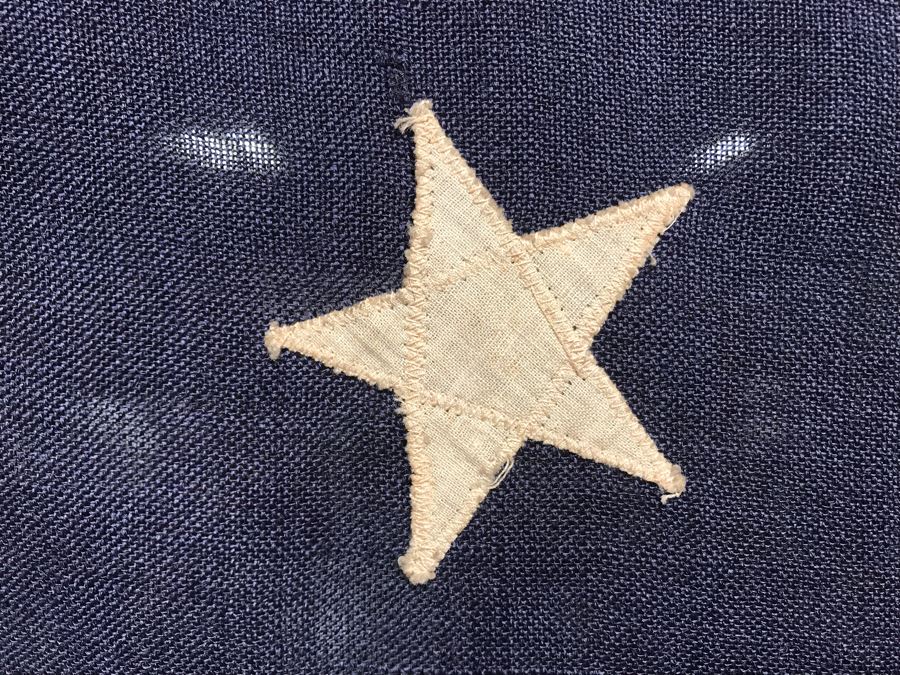 Large Vintage 48 Star Sewn United States American Linen Flag 8'5'W X 5'6'H [Photo 4]